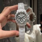 BOBO Factory ROLEX Daytona  Quartz Movement 43MM White Blue Watch